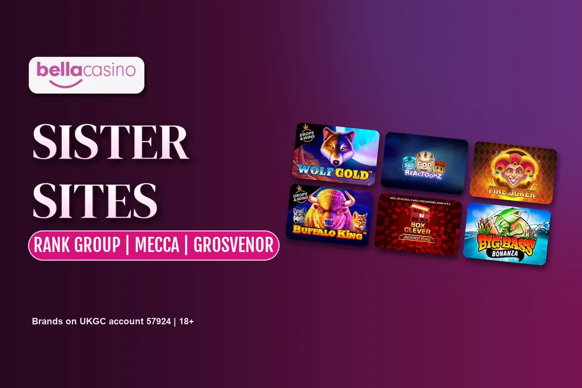 Bella Casino sister sites in the Rank Group